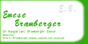 emese bramberger business card